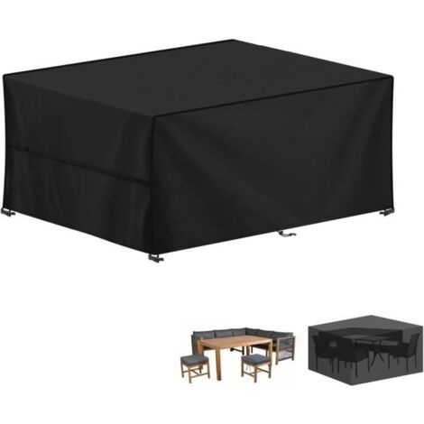 Housse Salon de Jardin 170x110x75cm Housse de Protection pour Meubles de Jardin, 420D Oxford Tissu Housse Table Imperméable Bache