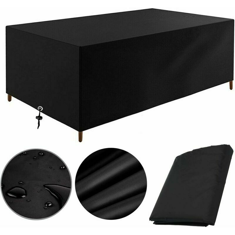 Housse Salon de Jardin 170x94x70cm Protection Bache Table de Jardin Mobilier Extérieur Imperméable Coupe-Vent Anti-UV Résistant Au Froid Housse de