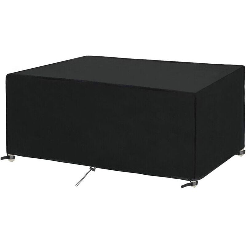 Housse Salon de Jardin 180x100x75cm Protection Bache Table de Jardin Mobilier Extérieur Imperméable Coupe-Vent Anti-UV Résistant Au Froid- Trimec
