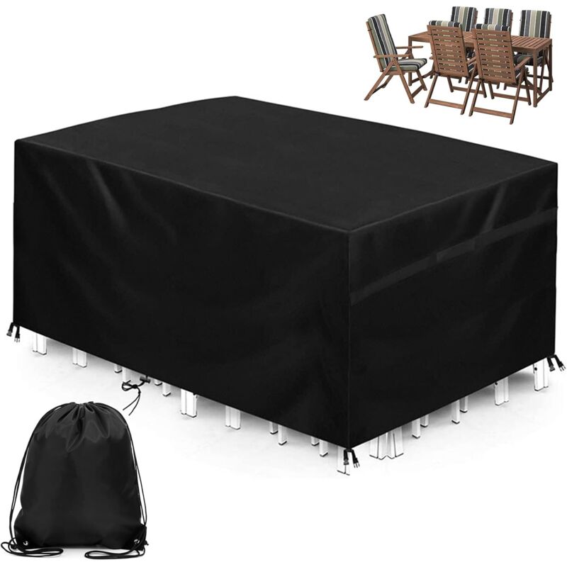 Housse Salon de Jardin 200 x 100 x 75 cm,420D Tissu Oxford Bache Salon de Jardin Exterieur Impermeable,Housse de Salon de Jardin Exterieur Bache
