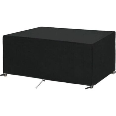 Housse Salon de Jardin 200x100x75cm Protection Bache Table de Jardin Mobilier Extérieur Imperméable Coupe-Vent Anti-UV Résistant Au Froid Housse de Meuble Tissu Oxford (200x100x75cm)--