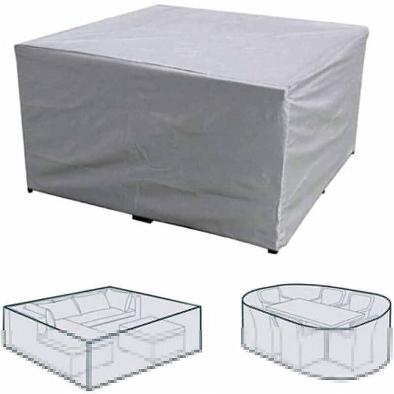 Housse Salon De Jardin, 210D Housse Meuble De Jardin De Étanche, Housse Table De Jardin, Housse De Anti-UV Protection,200 200 85cm