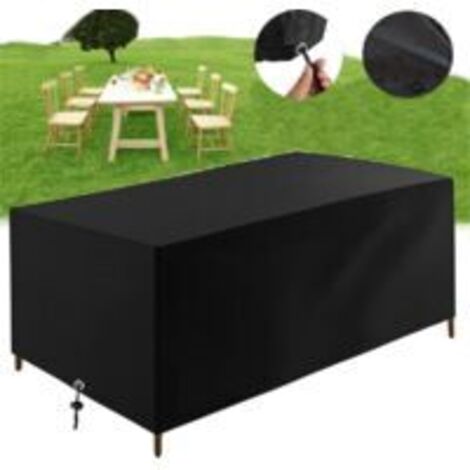 Housse Salon de Jardin 210D Oxford Tissu Housse Table de Jardin Différentes Tailles Tissu Oxford Résistant Aux Intempéries Et aux Déchirures Housse de protection salon jardin (180 X 120 X 74 CM)