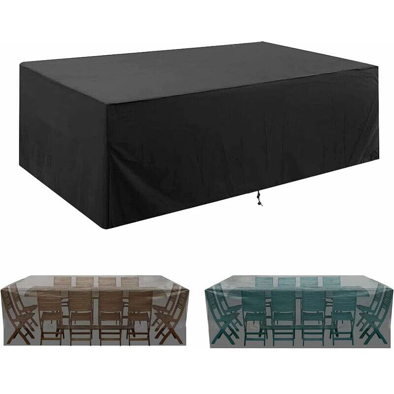 Housse Salon de Jardin, 210D Tissu Oxford Housse de Protection Housse de Meuble Exterieur, Bache Salon de Jardin Imperméable Résistance Au Vent