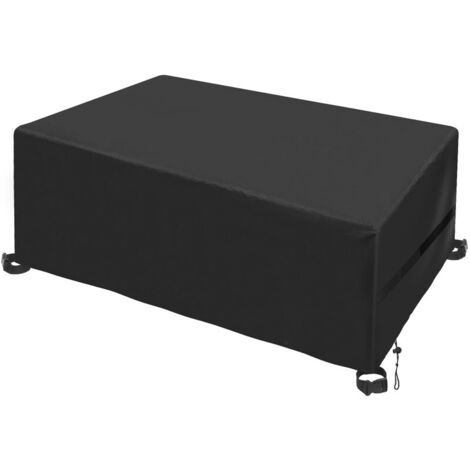 Housse Salon de Jardin 213x132x74cm 210D Oxford Noir Housse Table de Jardin Protection Bâche de Jardin Mobilier Extérieur Imperméable Coupe-Vent Anti-UV Résistant Au Froid