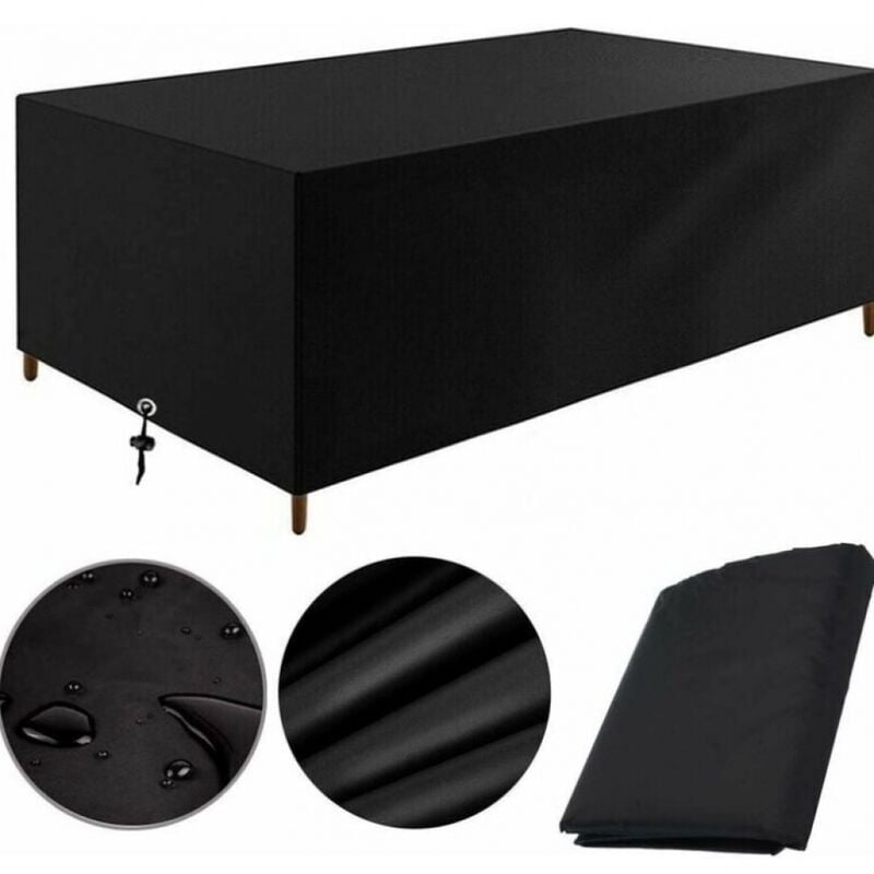 Housse Salon de Jardin 213X132X74CM Protection Bache Table de Jardin Mobilier Extérieur Imperméable Coupe-Vent Anti-UV Résistant Au Froid Housse de