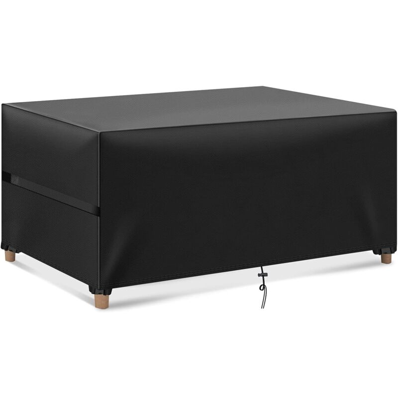 Housse Salon de Jardin 420D Oxford Tissu Imperméable Bâche de Meubles d'extérieur, Housse de Protection pour Mobilier Housse de Table ,180x120x74cm