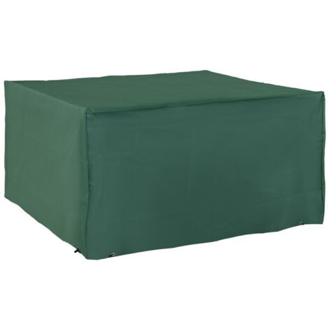 Housse salon de jardin 600D Oxford étanche-UV-Vert-Protection complète-135x135x75(cm)