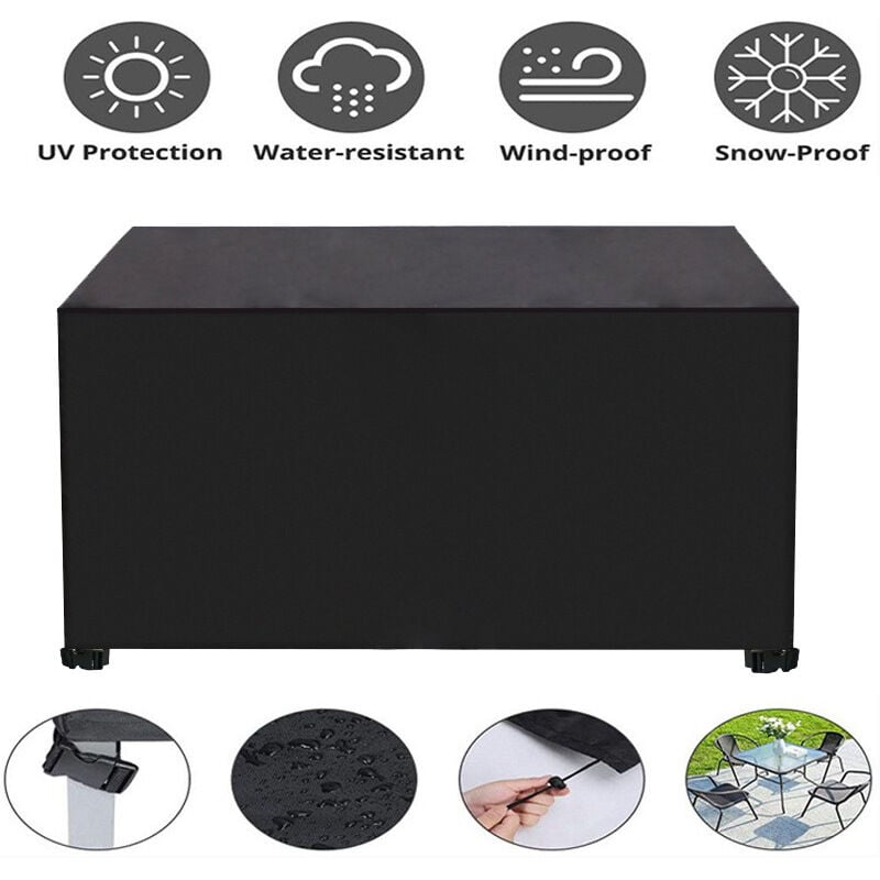 Housse Salon de Jardin , 600D Oxford Tissu Housse Table de Jardin Protection pour Tous Les Temps , pour Ensembles de Table et de Canapé avec Corde et