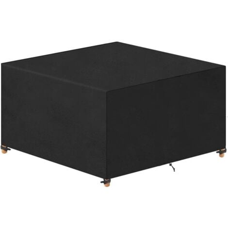 L&H-CFCAHL Housse Salon de Jardin 90x90x90cm noir housse table jardin Bâche Table Jardin Imperméable et au Vent Anti-UV 420D Tissu Oxford Boucle Verrouillage Carré