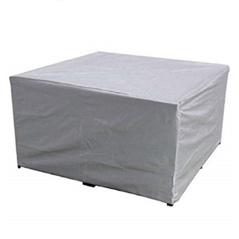 Housse Salon de Jardin avec, Iimperméable, Coupe-Vent, Anti-UV, Robuste Tissu Oxfor 210D Housse de Protection pour Table Chaise Meubles,Argent