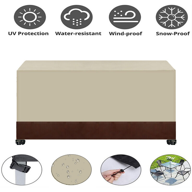 Housse Salon de Jardin, Bache de Protection Exterieur, 420D Oxford Tissu Housse Table de Jardin Imperméable, Résistant, Anti-UV, Applicable à