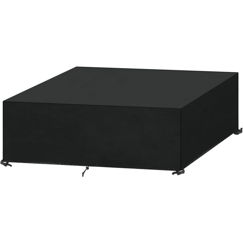 Housse Salon de Jardin Exterieur Bache Table de Jardin, Robuste Tissu Oxford, Imperméable, Coupe-Vent, Anti-UV, Housse de Protection pour Mobilier de