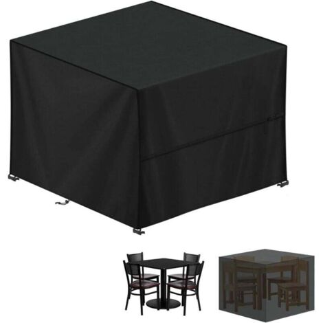 Housse Salon de Jardin Exterieur, Housse Table de Jardin, 210D Tissu Oxford Bâche Table Jardin, Housse Protection Table Jardin, Imperméable Housses pour Table de Jardin, Carré, 100x100x85cm