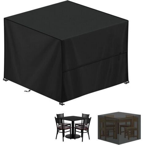 Housse Salon de Jardin Exterieur, Housse Table de Jardin, 210D Tissu Oxford Bâche Table Jardin, Housse Protection Table Jardin, Imperméable Housses pour Table de Jardin, Carré, 100x100x85cm