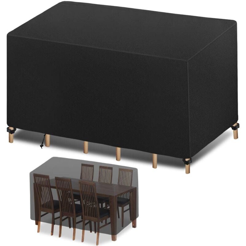 Housse Salon de Jardin Housse de Meuble, Bache Salon de Jardin, Housse de Protection Table Extérieur, Bâche de Table Étanche Tissu Oxford