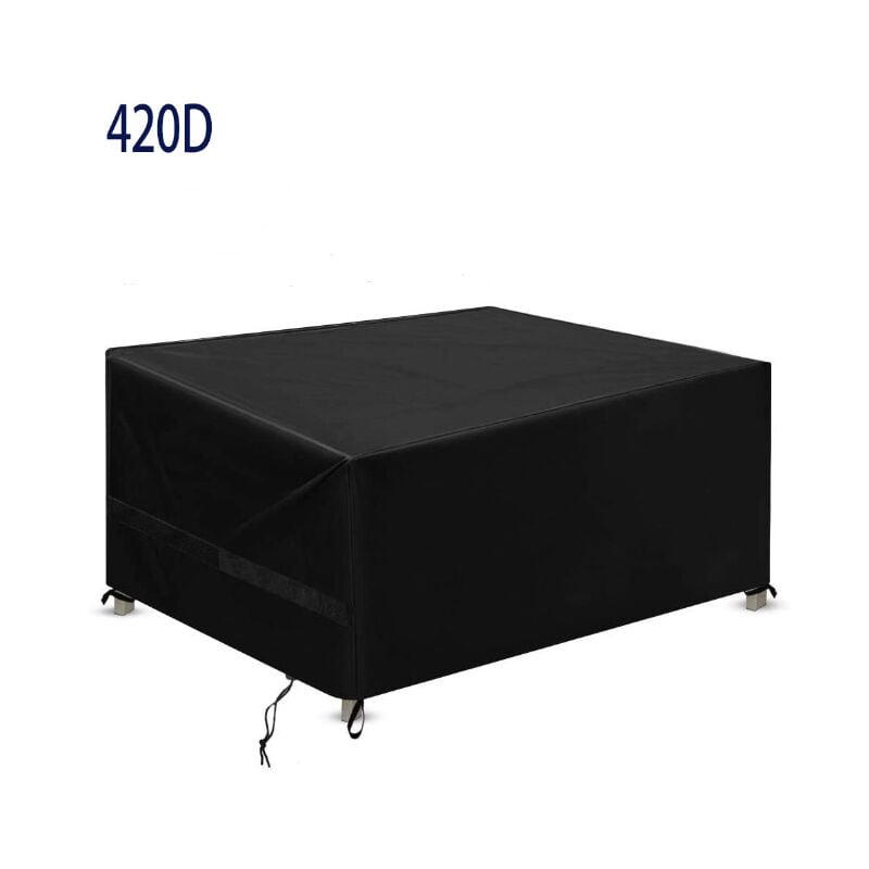 Housse Salon de Jardin, Housse De Protection Salon De Jardin Imperméable, Respirante, Coupe-Vent, Anti-UV, Housse Protection Oxford 420D Bache Table