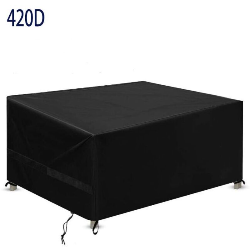 Housse Salon de Jardin, Housse De Protection Salon De Jardin Imperméable, Respirante, Coupe-Vent, Anti-UV, Housse Protection Oxford 420D Bache Table