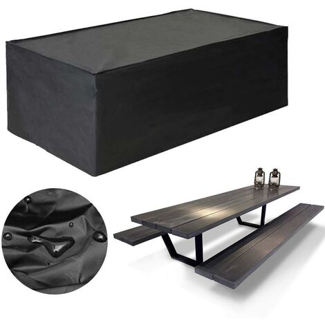 Housse Salon de Jardin, Housse Table de Jardin Polyester Imperméable Anti-UV Bâche Salon de Jardin Housse de Protection pour Tables de Jardin, Chaise, Canapé