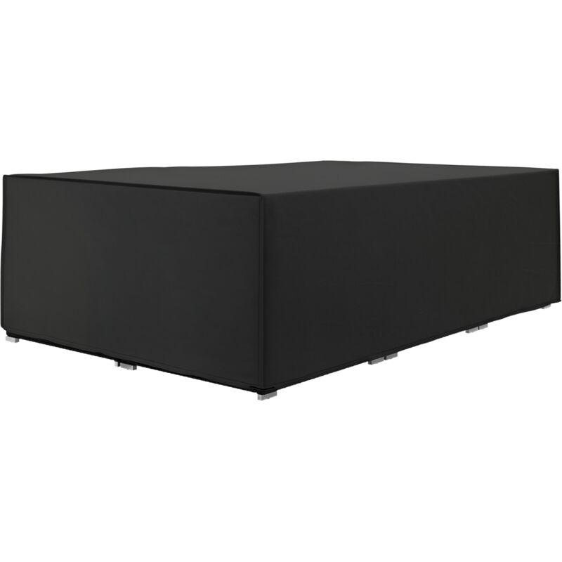 Housse salon de jardin - Outsunny - étanche - anti-UV - avec œillets et cordes de fixation - 222 x 155 x 67 cm - noir