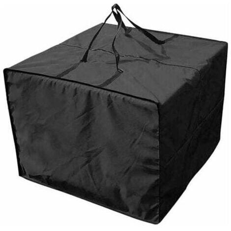 Housse salon de jardin Sac de Rangement Coussin - Durable 210D Sac de Rangement pour Coussin de Jardin, Fermeture éclair Housse Rangement Coussin Exterieur avec poignées et capacité 81 x 81 x 6