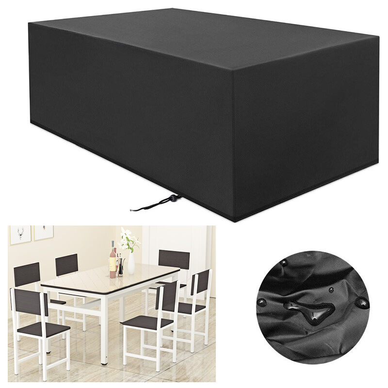 Housse Salon de Jardin, Très Résistant Oxford Tissu Imperméable Housse de Table de Jardin, Housse de Protection Anti-UV Résistant Au Froid Coupe-Vent