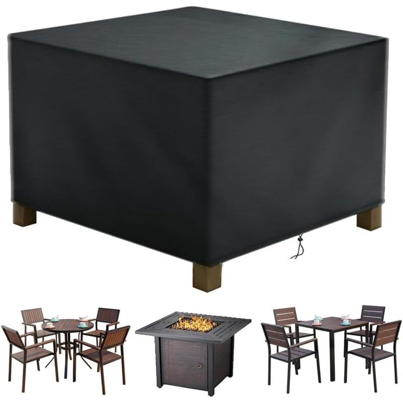 Housse Salon de Jardin,Housse de Table Jardin Rectangulaire,Couverture de Protection Meubles Bâche Salon de Jardin Imperméable Anti-UV,420D pvc Tissu