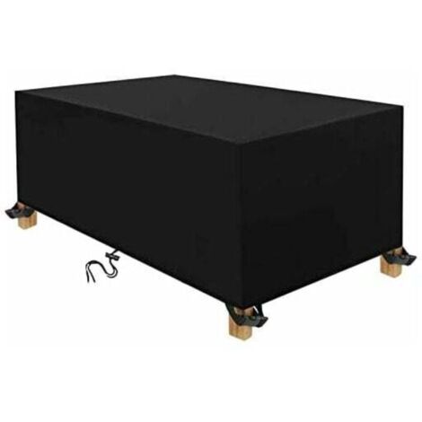 Housse Salon de Jardin,Housse de Table Jardin Rectangulaire,Couverture de Protection Meubles Bâche Salon de Jardin Imperméable Anti-UV,420D Tissu Oxford Bache Table Exterieur (200x100x75cm)