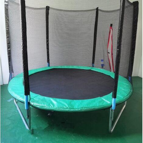 Housse salon de jardin　Housse De Trampoline pour Enfants Pare-Chocs De Couverture De Ressort Éponge Tampon Épaissie en PVC Assurer La Sécurité,Vert,8FT-RAPANDA