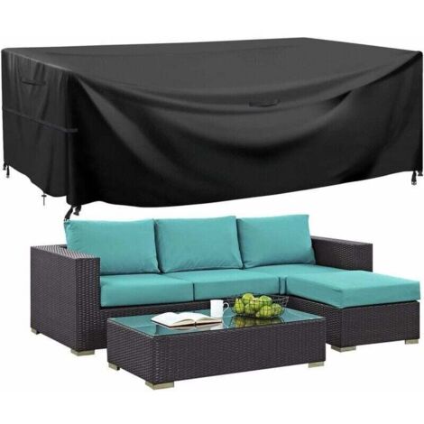Housse Salon de Jardin,Oxford Tissu Imperméable Bâche de Meubles d'extérieur, Housse de Protection pour Mobilier Housse de Table, 250x170x110cm