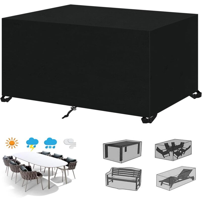 Housse Salon de Jardin,Tissu Oxford 420D résistant Housses Mobilier Jardin,Imperméable Anti-UV Exterieur Table Jardin Protection,pour Table Chaise