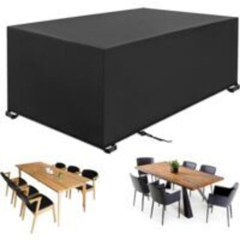Housse Salon Jardin, Couverture de Protection Meubles Bâche Salon de Jardin Imperméable Anti-UV,pour Ensembles de Table et de Canapé avec Corde et Boucle Verrouillage 420D Oxford Bache Table Exterieur