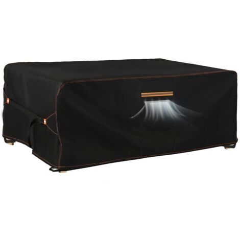 Housse salon jardin extérieur avec évent, 420D oxford, imperméable anti-UV 180x120x74cm