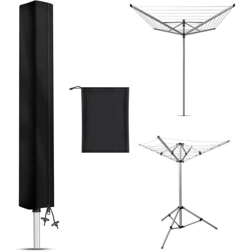 Housse Sechoir Parapluie Imperméable, Housse Sechoir pour à Linge avec Fermeture Eclair, 600D Oxford Coupe-Vent Housse Etendoir Parapluie à