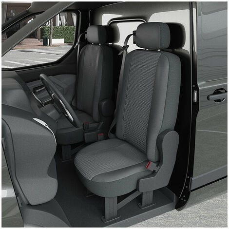 Housse de siège d'auto en cuir PU gris-noir pour Peugeot 207 307