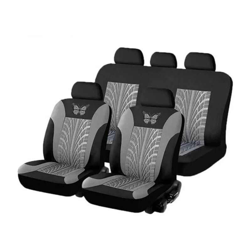 Housse Siege Voiture , Ensemble de Housses de Siège Auto Universelle ,Couvre Sieges pour Avant et Arrière Grise
