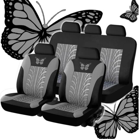 Housse Siege Voiture , Ensemble de Housses de Siège Auto Universelle ,Couvre Sieges pour Avant et Arrière Grise