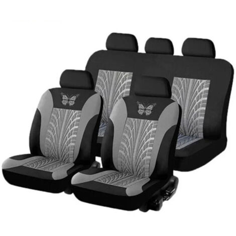 Housse Siege Voiture , Ensemble de Housses de Siège Auto Universelle ,Couvre Sieges pour Avant et Arrière Grise