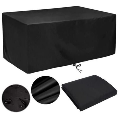 Housse Table de Jardin 200x100, Housse Salon de Jardin 200x100x75cm Rectangulaire Imperméable Bache de Protection Exterieur Housse