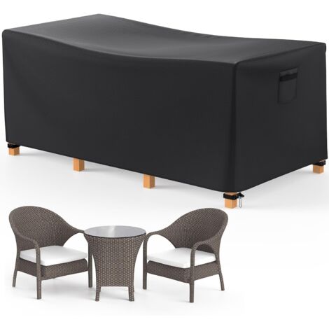 OHPA Housse Table de Jardin Exterieur Impermeable Protection Table de Jardin Bache de Protection Exterieur housse table exterieur Anti-Poussière, Anti-Uv, Pour Chaise Ou Table De Jardin 180x120x74cm, 600D