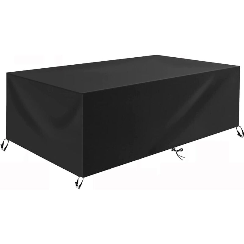 Housse Table de Jardin, Housse Salon de Jardin, Rectangulaire Couverture de Protection Meubles Bâche Salon de Jardin Imperméable Anti-UV 420D Oxford