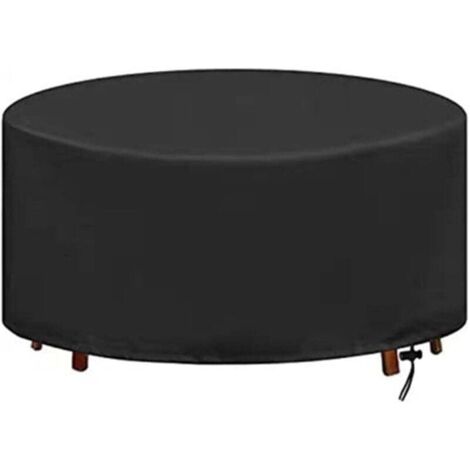 Housse table de jardin, Ronde Oxford housses pour mobilier de jardin, Indéchirable Résistante aux UV Housse Table Exterieur, T x H Ø 120x75 CM