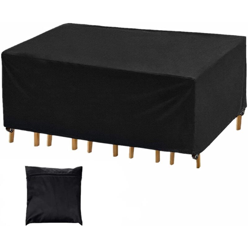 Housse Table Jardin Carre, Housse Protection Salon de Jardin Imperméable, 420D Bache Table de Jardin Exterieur, 120x120x74cm