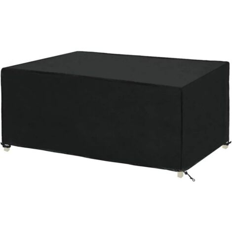Housse Table Jardin Rectangulaire Housse de Protection Imperméable pour Meubles de Jardin Housse de Protection pour Salon de Jardin Bâche de Protection Étanche Tissu Oxford (12012074cm)
