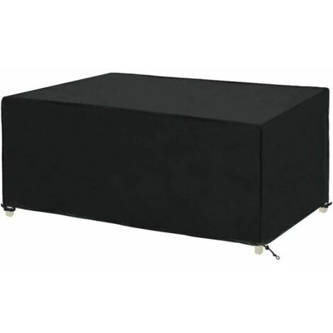 Housse Table Jardin Rectangulaire Housse de Protection Imperméable pour Meubles de Jardin Housse de Protection pour Salon de Jardin Bâche de Protection Étanche Tissu Oxford (12612674cm)