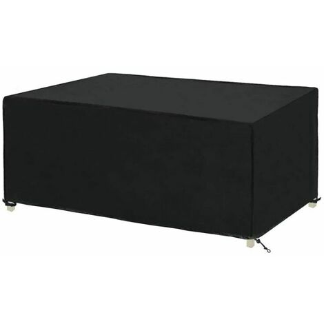Housse Table Jardin Rectangulaire Housse de Protection Imperméable pour Meubles de Jardin Housse de Protection pour Salon de Jardin Bâche de Protection Étanche Tissu Oxford (16010065cm)