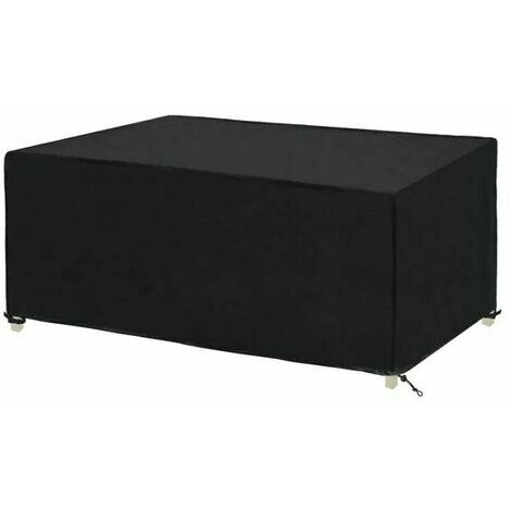 Housse Table Jardin Rectangulaire Housse de Protection Imperméable pour Meubles de Jardin Housse de Protection pour Salon de Jardin Bâche de Protection Étanche Tissu Oxford (160*100*65cm)