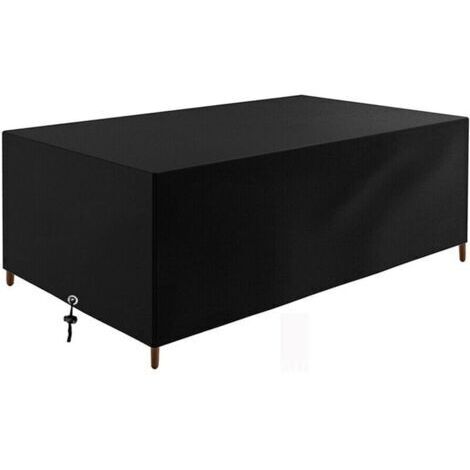 Housse Table Jardin Rectangulaire Housse de Protection pour Salon de Jardin Housse de Protection Imperméable pour Meubles de Jardin Bâche de Protection Étanche Tissu Oxford (170 x94 x70cm)