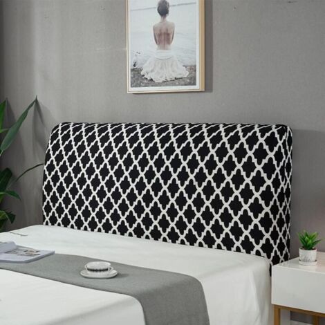 Housse tête de lit extensible en polyester – Protection contre la poussière – Convient pour têtes de lit 170-190 cm – Lavable en machine