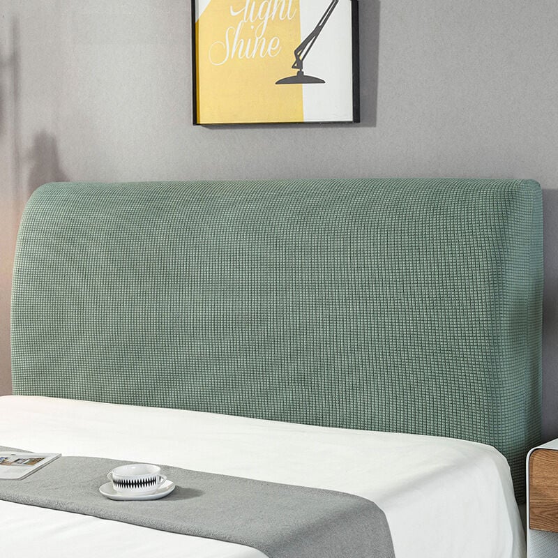 Housse Tete de lit(150m,vert),Housse de Protection de tête de lit Housse De Tête De Lit Lavable Anti-poussière Pack Complet 360 ° Gris 150cm Convient